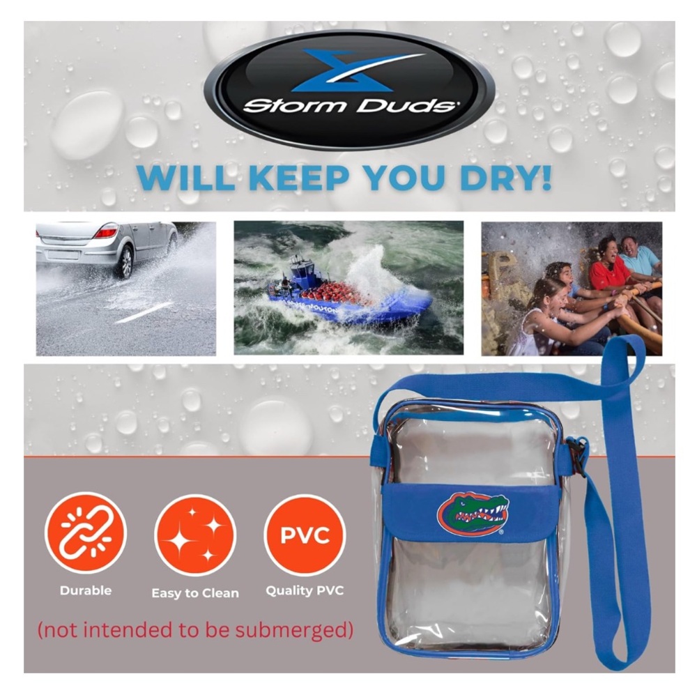NWT NCAA Florida Gators Blue Crossbody Clear Bag Purse Stadium Approved - Picture 4 of 7